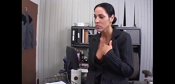  Mature woman with big melons fucking at the office